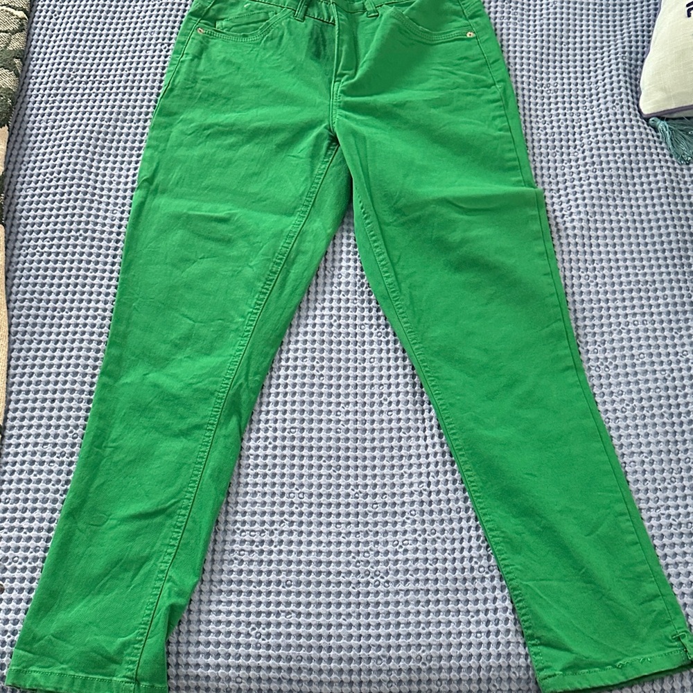 Gibson Latimer Vibrant Green Ankle Pants